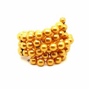 One Size Yellow Pearl Bracelet‎ (c)